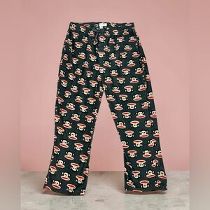 Vintage Paul Frank Julius Monkey Fleece Pajama Pants - Y2K Cozy Core